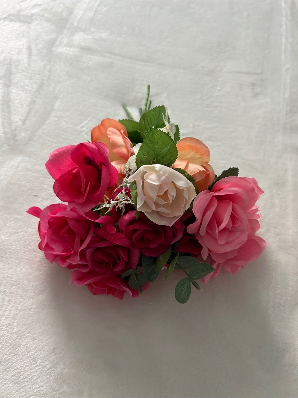 Mixed Pink and Peach Artificial Roses - Women Accessories